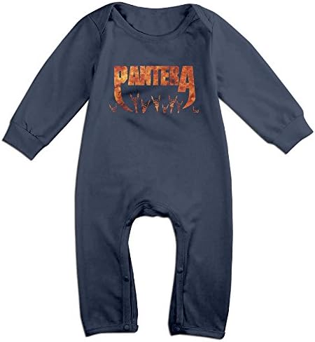 IMMAZM Baby Bodysuit Pantera Band Long-Sleeve Romper T-Shirt Navy 12 Months