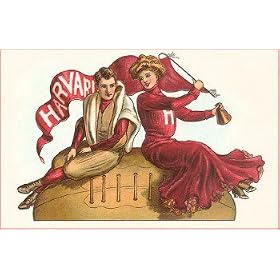 Harvard Football, Vintage Graphic Magnet, 4" x 3"