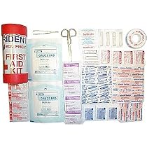 Deluxe First Aid Medical Kit Package in a Water Tight Tube for Scuba Dive Divers Diving Camping Campers Hike Hikers Hiking Travel Traveling