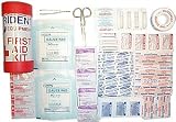 Product details for Deluxe First Aid Medical Kit Package in a Water Tight Tube for Scuba Dive Divers Diving Camping Campers Hike Hikers Hiking Travel Traveling
