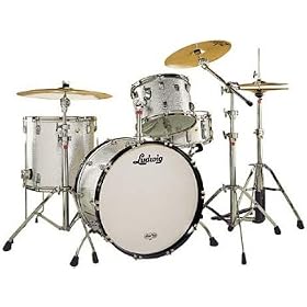 Ludwig Fab 4 Classic Maple Drum Set com 22 "Kick, White Marine Pearl