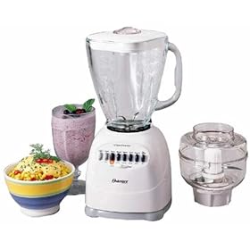 Oster 6646 Osterizer 12-Speed Blender with Glass Jar and Food Processor, White by Blenders