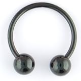 One PVD Stainless Steel Circular Barbell: 16g 5/16 Black