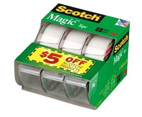 Scotch® Magic(tm) Tape 3105, 3/4-inch X 300 Inches, 3 Per Box