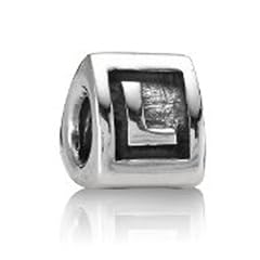 Pandora Damen-Bead  Sterling-Silber 925 Buchstabenelement "L" KASI 79323-L