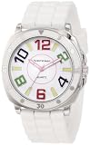 Vernier Women's VNR11070WT Colorful Arabic Numeral Rubber Strap Quartz Watch