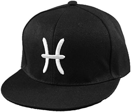 ZHENXIA Men Women Baseball Caps Zodiac 12 Constellat Hats Snapback (Pisces)