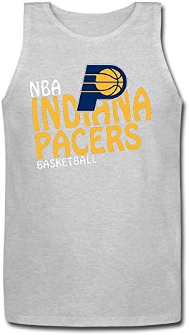 Mens Indiana Pacers Cute Tilting Wordmark Logo Basic Cotton Tank Top Jersey Tank