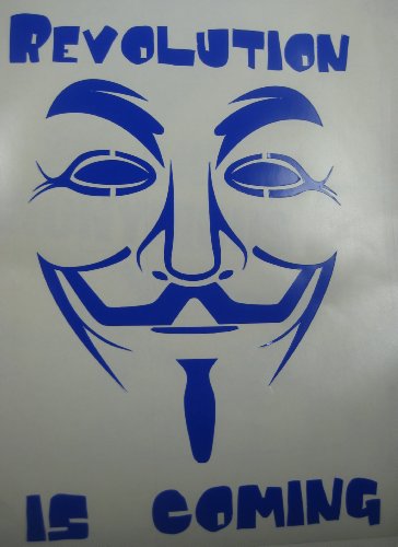 masks guy fawkes:HUGE Anonymous Revolution is coming vinyl decal sticker