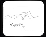 Mouse Pad with black and white, picture, vista