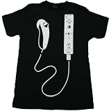 NINTENDO WII CONTROLLER Fine Black Cotton Tee Licensed at Blue Devil Clothing