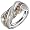 Forzieri 18K Gold White & Champagne Diamond Ring USA 4 | UK H | IT 7