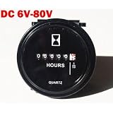 Buy 6 to 80V Hour Meter Gauge Hourmeter Boat Outboard Inboard Marine Lawn Tractor by T-Motorsports