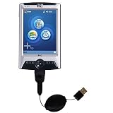 Retractable USB Cable for the HP iPAQ rx3115 with Power Hot Sync and Charge capabilities - Gomadic Brand w/ TipExchange Technology