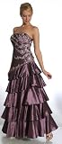 Strapless Elegant Bridesmaid Formal Prom Gown Dress