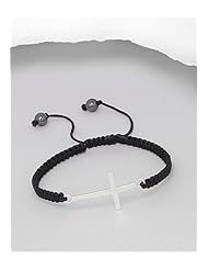 Cross Stretch Bracelet In 92.5 Sterling Silver