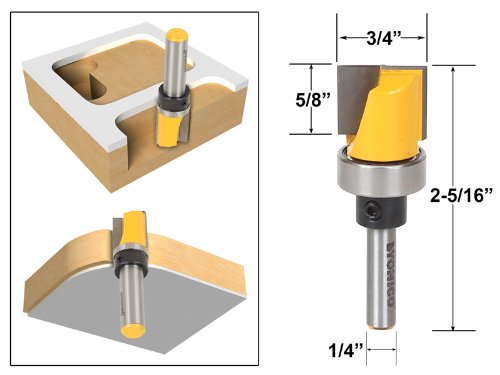 Yonico 14172q Template Trim Router Bit with Bottom Cleaning 1/4-Inch Shank 
Yonico 14172q Template Trim Router Bit with Bottom Cleaning 1/4-Inch Shank
