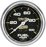 Auto Meter 4712 Carbon Fiber Mechanical Fuel Pressure Gauge