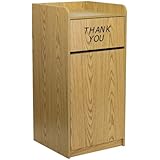 Flash Furniture Wood Tray Top Receptacle in Finish, Oak