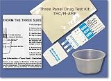 Three Substance Drug Test Kit (THC/ COC/ M-AMP) Marijuana, Cocaine, Methamphetamines
