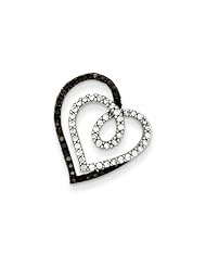 .40 Carat Diamond Heart Slide in 14 Karat White and Yellow Gold