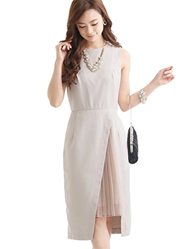 (プールヴー) PourVousワンピース ドレス パーティードレス フォーマルドレス ミセス フォーマルワンピース お呼ばれ 結婚式 二次会 披露宴 大きい 大きいサイズ ノースリーブ 膝丈 タイト シフォン 1978