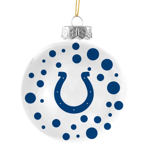 NFL Indianapolis Colts Polka Dot Ball Ornament