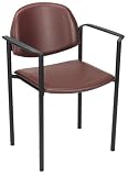 Global(R) Comet Leather Nesting Arm Chair, Burgundy