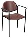 Global(R) Comet Leather Nesting Arm Chair, Burgundy