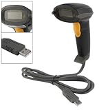 Gino Handheld Wired Laser Barcode Scanner Reader Blk for POS