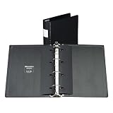Wilson Jones 344 Line Casebound Ring Binder, 3 Capacity, 8.5 x 11 Sheet Size, Black (W344-49NLH)
