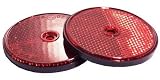 Zoom Produkt-Bild: Reflektor-Satz, 2 St&uuml;ck, rund, rot, schraubbar, Durchmesser 6 cm