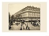 IMAGE OF The Grand Hotel and the Cafe de la Paix Stretched Canvas Poster Print by A. Pepper, 18x24