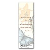 Asian-style Butterfly and Lily - Double-sided Bookmark
