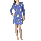 Nick & Nora Swinging on a Star Short Robe - Blue