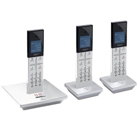 iDECT X5i Triple Dect Designer Single Cordless Telephone with Answer Machine
