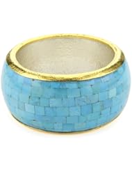 GURHAN "Bella" High Karat Gold One Of A Kind Turquoise Bangle Bracelet