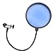 Seismic Audio - SA-MicScreenBlue - Flexible Microphone Wind Screen Studio Mic Pop Filter Blue