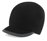Peaked jeep beanie Black and Graphite