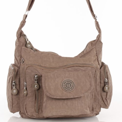Produkt-Bild: Bag Street Umh&auml;ngetasche Bodybag Nylon + LECONI Leder Schl&uuml;sseltasche