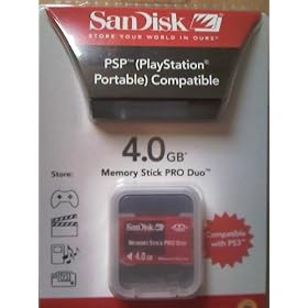 Sandisk 4gb Memory Stick Pro Duo Gaming Card in retail packaging