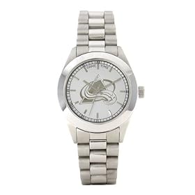 Click here to buy Colorado Avalanche Ladies Child Sapphire Series Crystal Platinum Watch - NHL Hockey by Game Time.