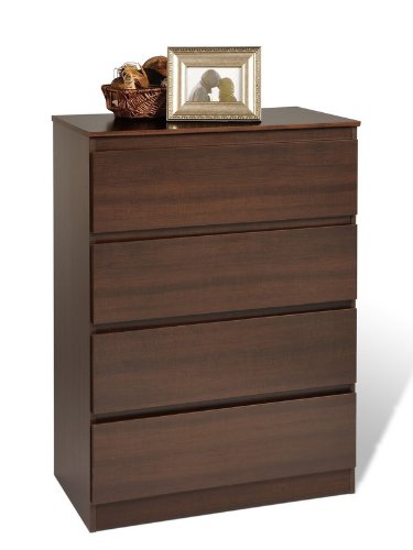 Storage Chest with Four Drawers in Espresso Finish