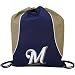 Milwaukee Brewers Navy Blue-Gold Axis Drawstring Backpack