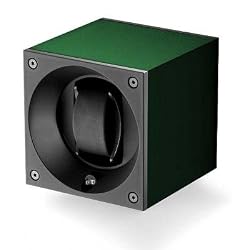 Swiss Kubik Single Watch Winder - Emerald Anodized Aluminum