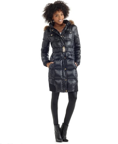 Sean John Coat, Down Puffer with Faux Fur Trim