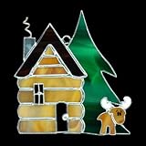 SWITCHABLES STAINED GLASS NIGHT LIGHT COVER - LOG CABIN - 38