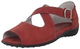 Mephisto Women's Goya Flat,Red Bucksoft,9 M US
