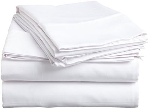 White Solid 400-Thread-Count Egyptian Cotton 4 PC's Sheet Set Pocket Depth-18"Inch (Twin-XXL Size)