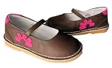 Girls Brown Leather Mary Jane Shoes